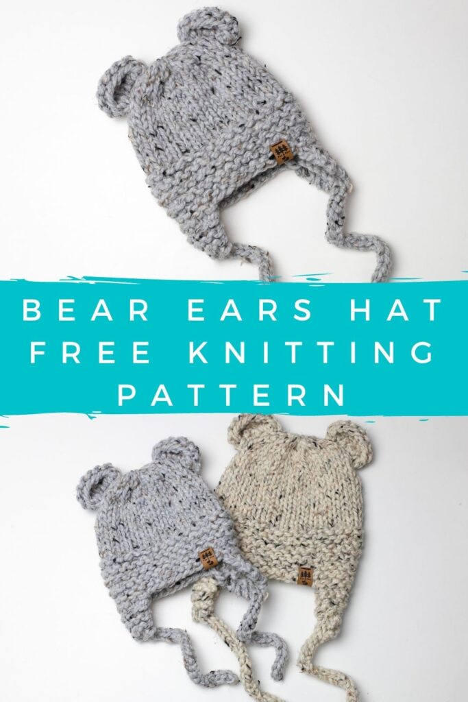 Bear Ear Flaps Aviator Hat Free Knitting Pattern