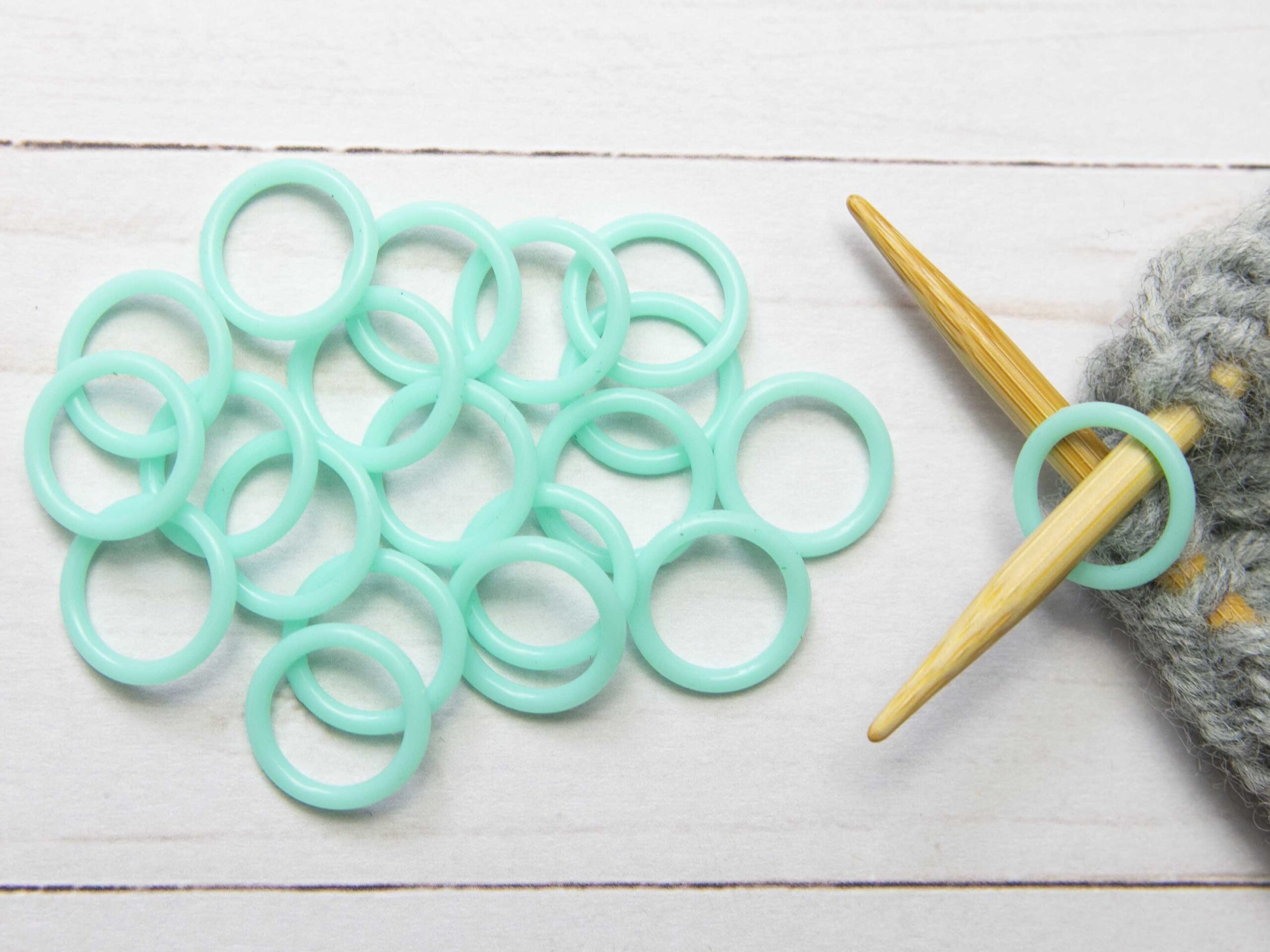 Seafoam Stitch Markers Knitting Needles Closed Ring Snag Free
